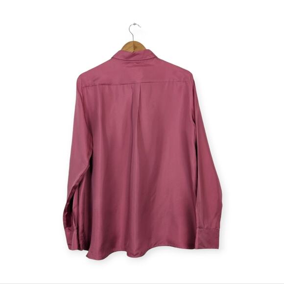 Weekend MaxMara 100% Silk Pink Utility Button Down Shirt - Picture 2 of 5